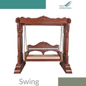 Xylix Hand Carved Wooden Swing