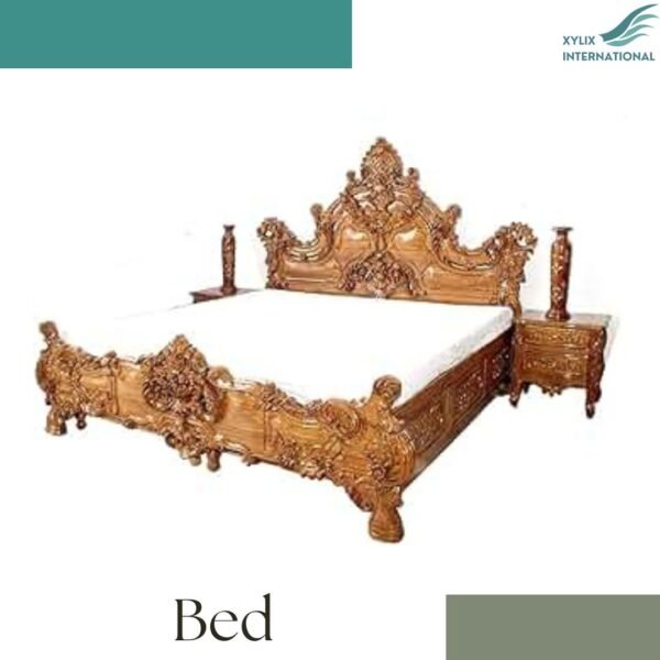 King Size Hand Carved Bed