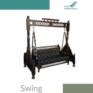 Xylix Hand Carved Wooden Swing