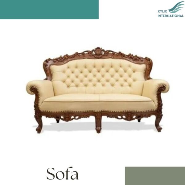 Xylix Hand Carved Wooden Sofa