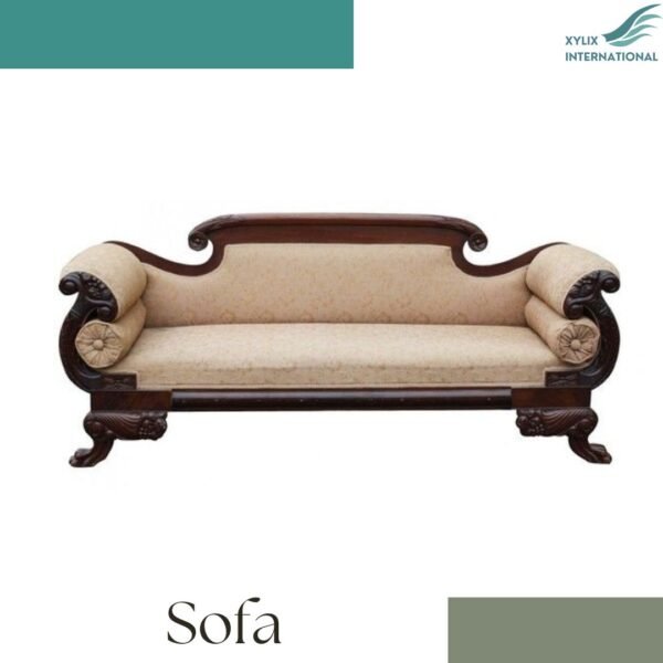 Xylix Hand Carved Wooden Sofa