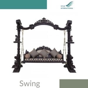 Xylix Hand Carved Wooden Swing