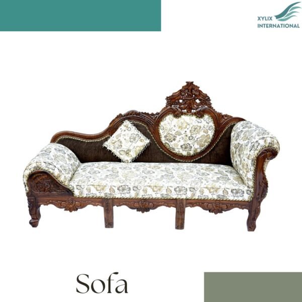 Xylix Hand Carved Wooden Sofa